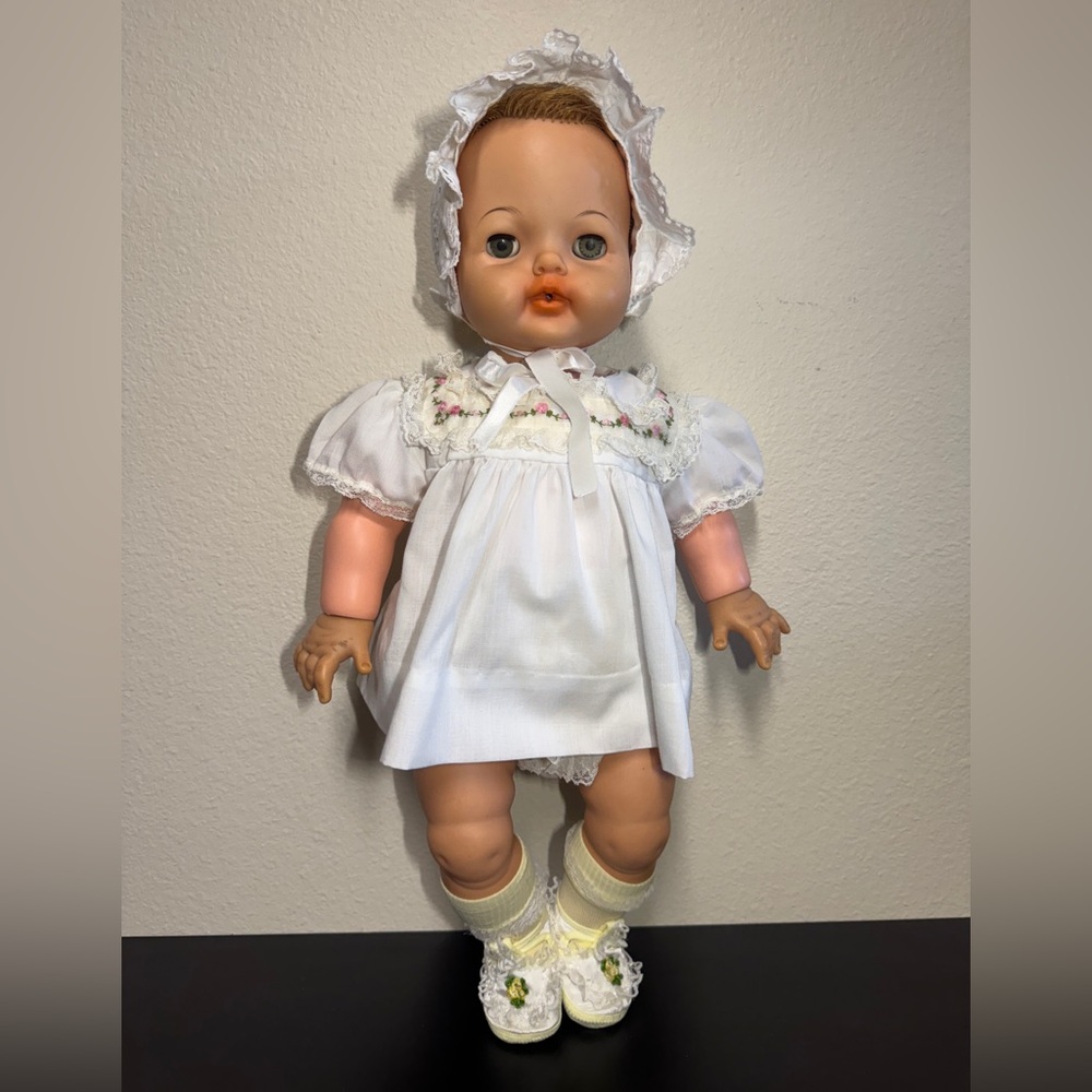 Vintage Ideal 1960s Baby Doll 22” Sleep Eyes + Complete Outfit
